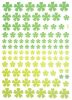 Green Floral Heart - Large Wall Decals Stickers Appliques Home Decor