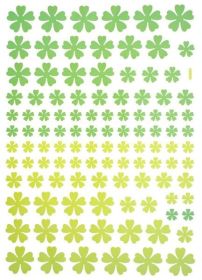 Green Floral Heart - Large Wall Decals Stickers Appliques Home Decor