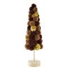 6.7x6.7x20" Tree Christmas Table Decor, Coffee Multi