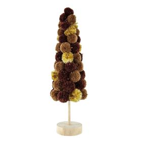 6.7x6.7x20" Tree Christmas Table Decor, Coffee Multi