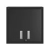 Manhattan Comfort Fortress 30" Floating Textured Metal Garage Cabinet with Adjustable Shelves in Charcoal Grey