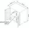 Manhattan Comfort Fortress Textured Metal 31.5" Garage Mobile Cabinet with 2 Adjustable Shelves in White