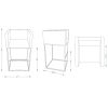 Manhattan Comfort Embassy 34 in. Metal Counter Height Bar Stool in Clay