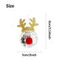 5PCS Disco Mirror Elk Horn Christmas Ball Silvery Xmas Tree Decoration Reflective Hanging Disco Balls Decor for Christmas Holiday Wedding Birthday Dis