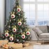 5PCS Disco Mirror Elk Horn Christmas Ball Silvery Xmas Tree Decoration Reflective Hanging Disco Balls Decor for Christmas Holiday Wedding Birthday Dis