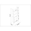 Manhattan Comfort Cooper Ladder Display Cabinet with 2 Floating Shelves in White