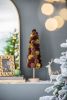 6.7x6.7x20" Tree Christmas Table Decor, Coffee Multi