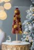 6.7x6.7x20" Tree Christmas Table Decor, Coffee Multi