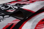 Jersey Area Rugs, Carpets For Livingroom, 7x10 Area Rugs ,1843 Black-Red