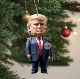 Christmas pendants, trump pendants, Christmas Eve, party decorations and supplies (Three: 3PC)