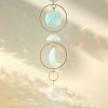 1pc Acrylic Sun-moon Metal Chain Home Living Room Decoration Car Hanging